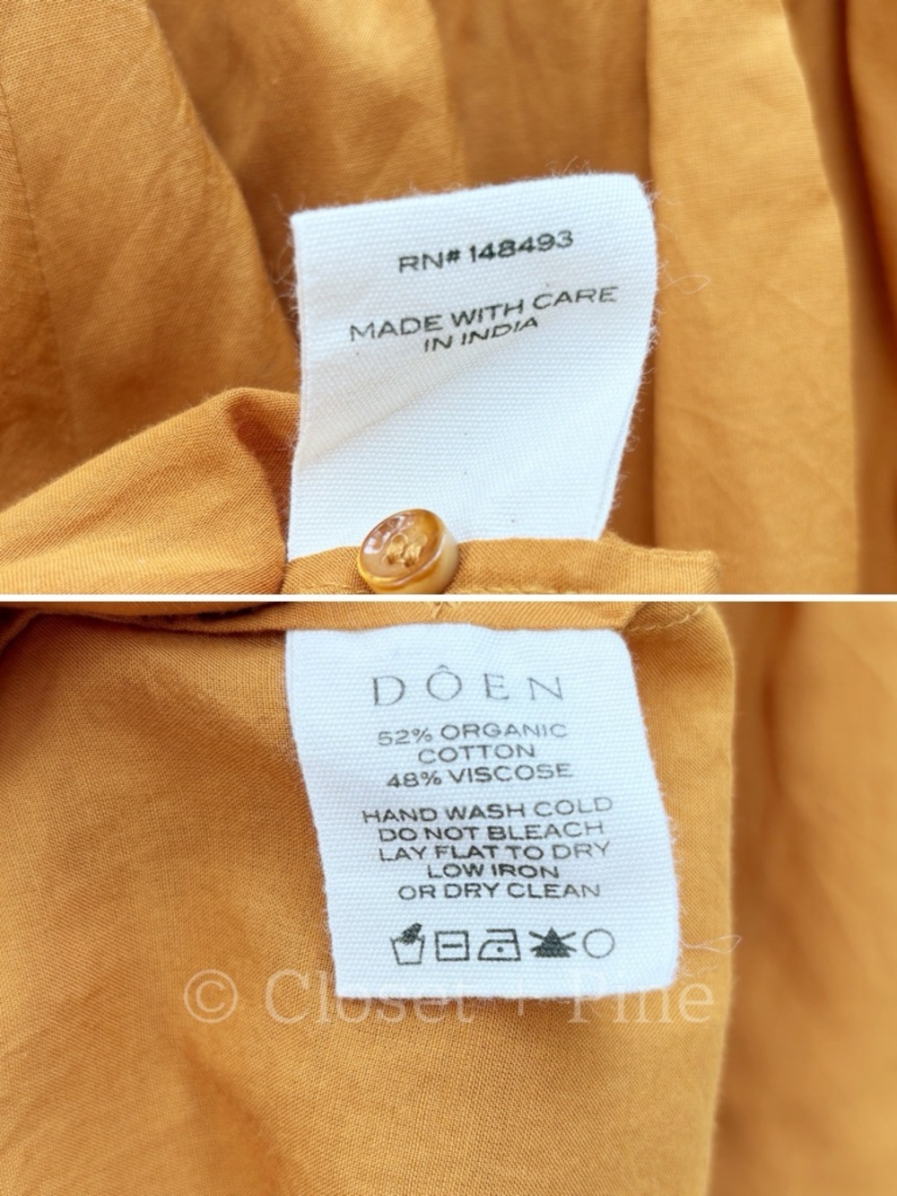 Doen June Blouse in Foxtail Size Medium Brown Orange - Picture 8 of 14